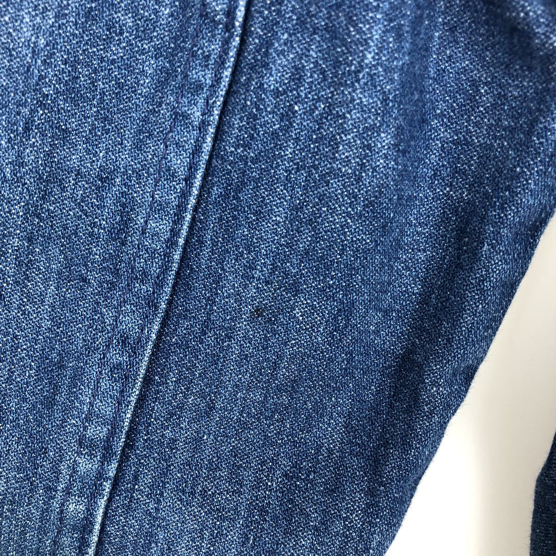Wrangler long-sleeved denim shirt, made in France, men's size L (approx.) unclear blue type Vintage Second Hand