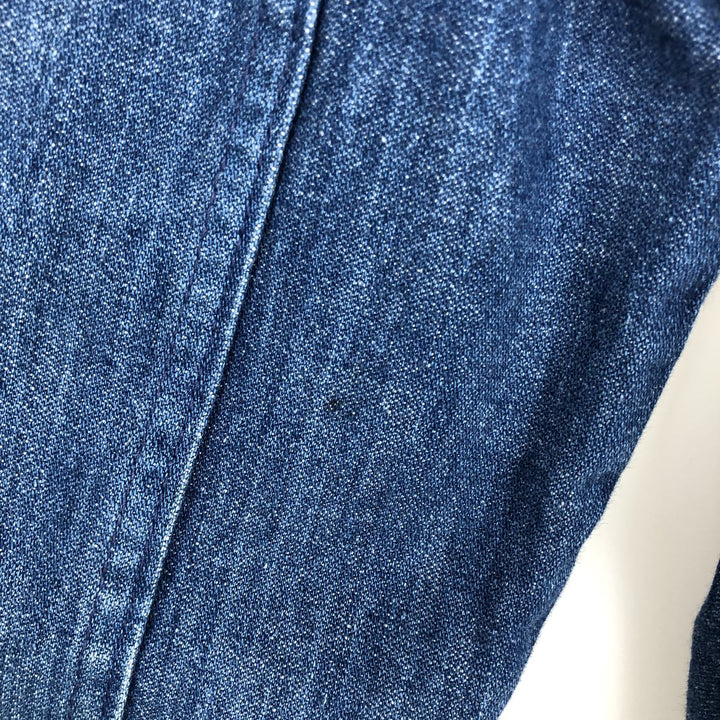 Wrangler long-sleeved denim shirt, made in France, men's size L (approx.) unclear blue type Vintage Second Hand