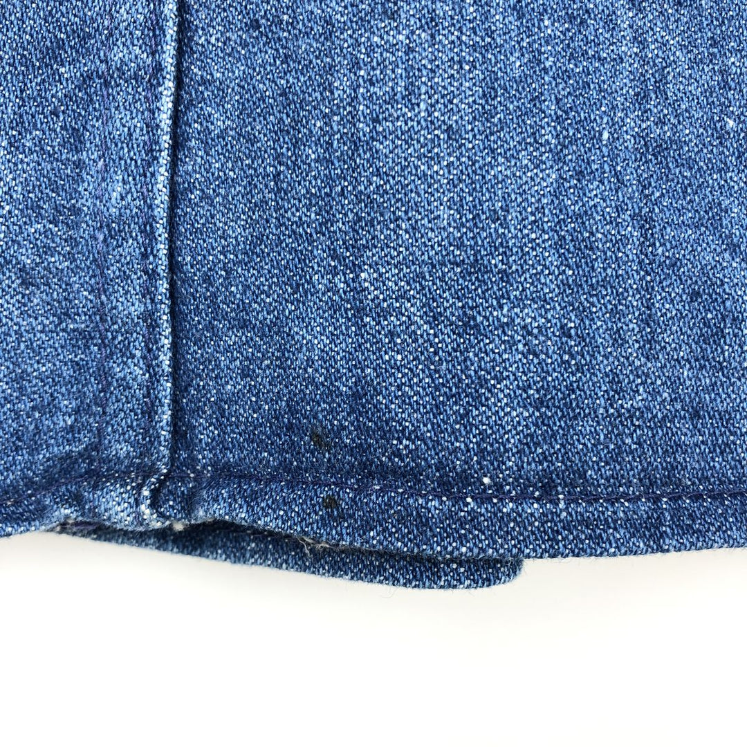 Wrangler long-sleeved denim shirt, made in France, men's size L (approx.) unclear blue type Vintage Second Hand