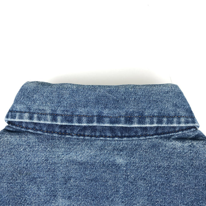 Wrangler Long Sleeve Denim Western Shirt, Men's Size Medium unclear blue type Vintage Second Hand