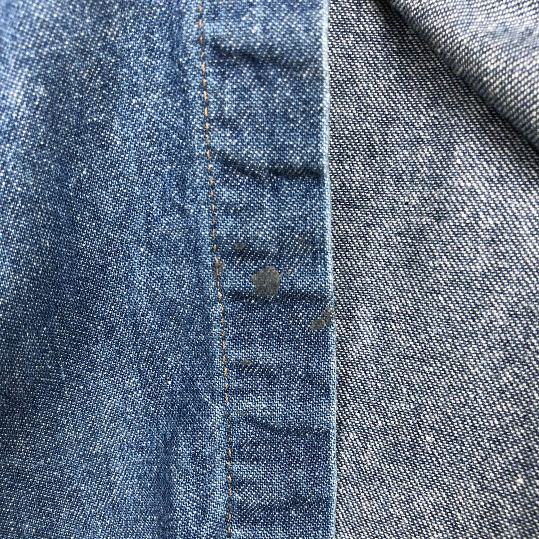 Wrangler Long Sleeve Denim Western Shirt, Men's Size L unclear blue type Vintage Second Hand