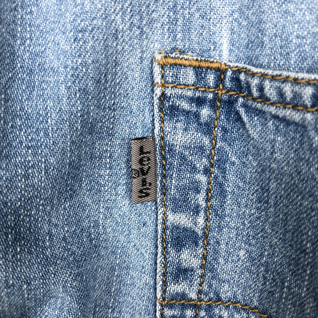 Levi's Silver Tab Long-Sleeve Denim Western Shirt, Men's Size XL (approx.) unclear Blue type light blue Vintage Second Hand