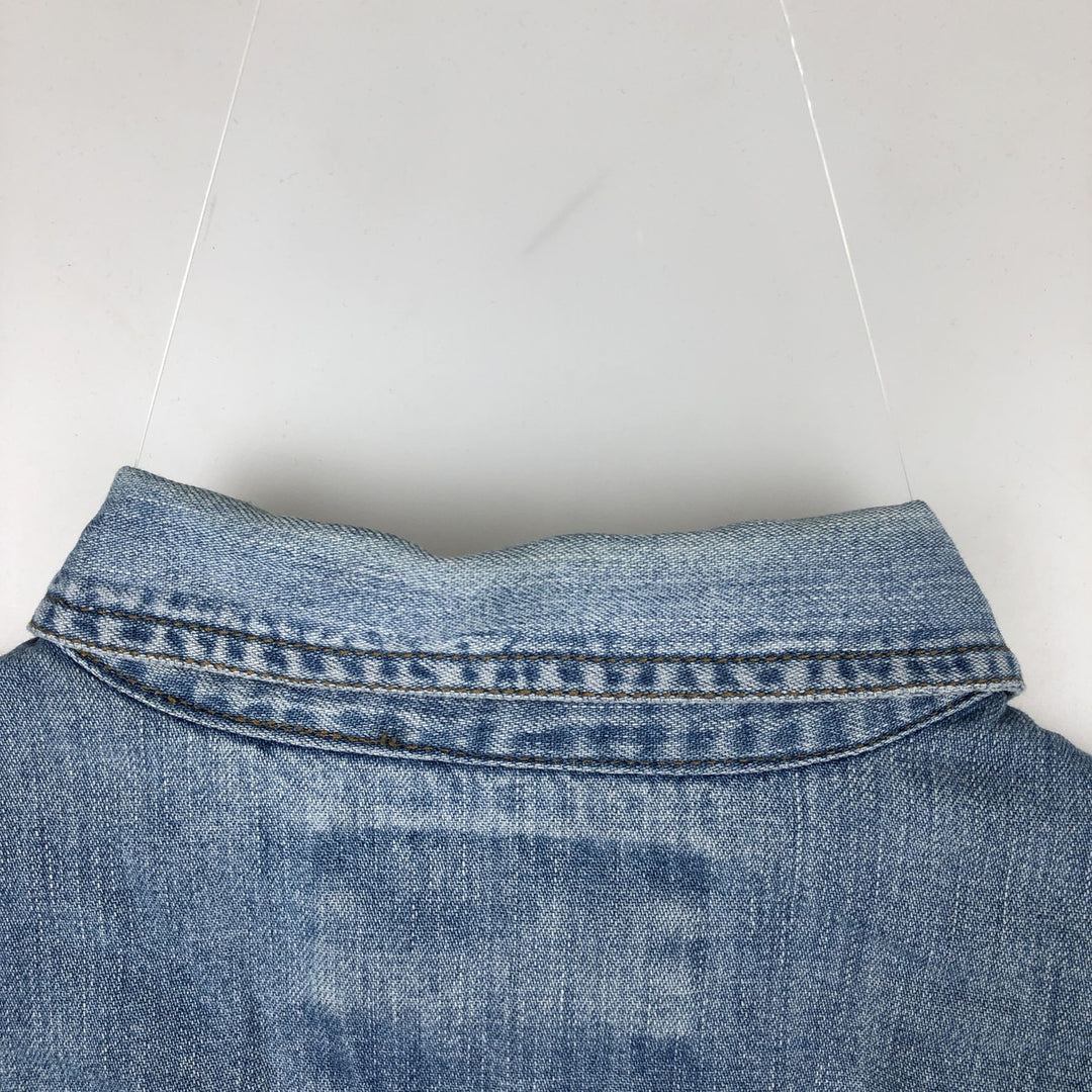 Levi's Silver Tab Long-Sleeve Denim Western Shirt, Men's Size XL (approx.) unclear Blue type light blue Vintage Second Hand