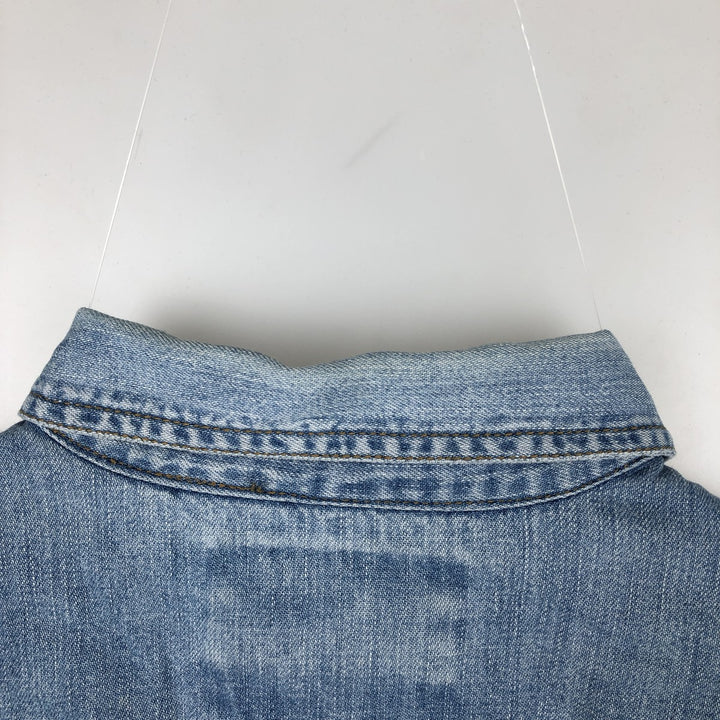 Levi's Silver Tab Long-Sleeve Denim Western Shirt, Men's Size XL (approx.) unclear Blue type light blue Vintage Second Hand