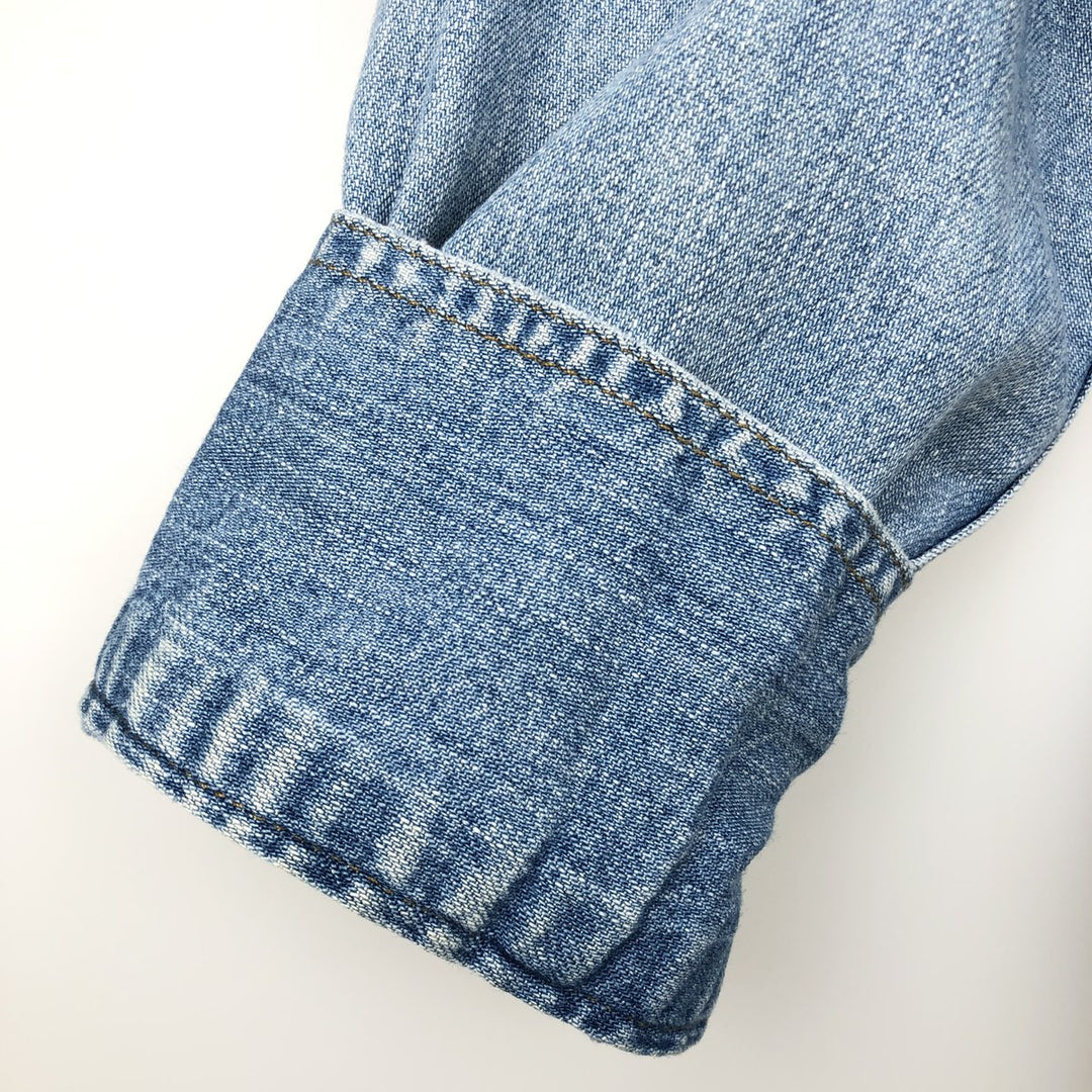 Levi's Silver Tab Long-Sleeve Denim Western Shirt, Men's Size XL (approx.) unclear Blue type light blue Vintage Second Hand