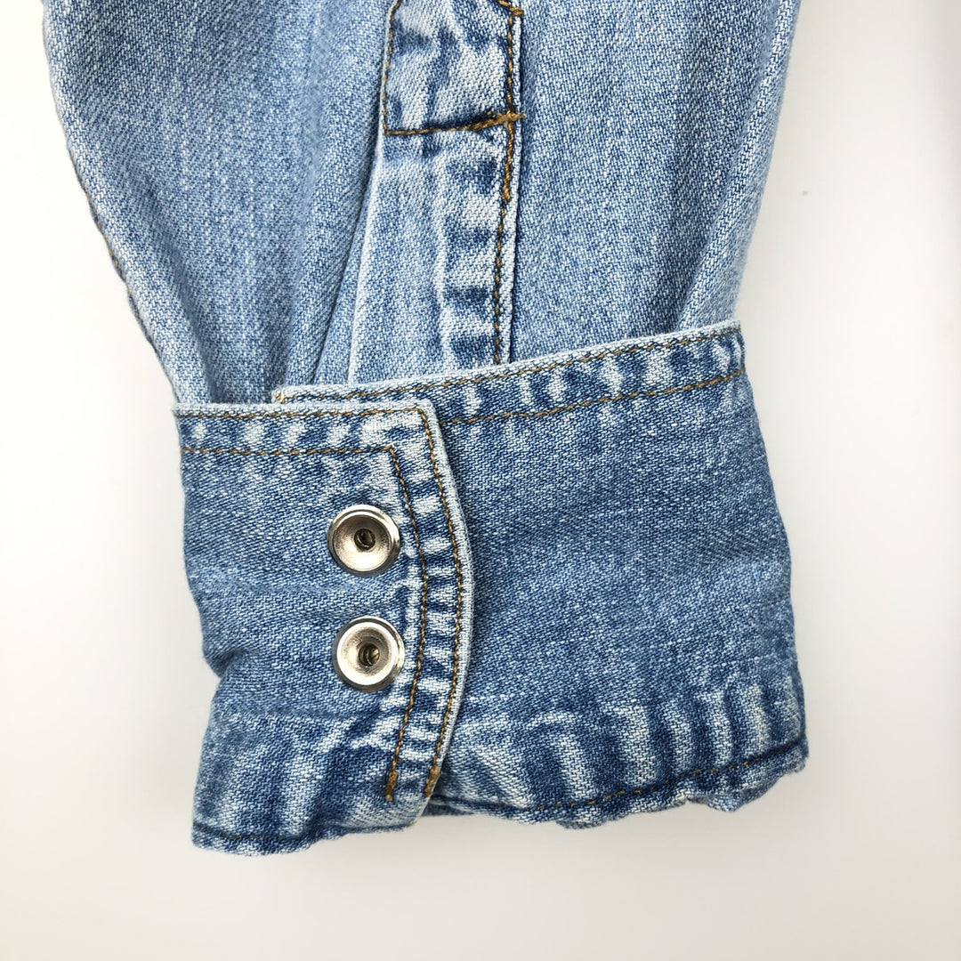 Levi's Silver Tab Long-Sleeve Denim Western Shirt, Men's Size XL (approx.) unclear Blue type light blue Vintage Second Hand