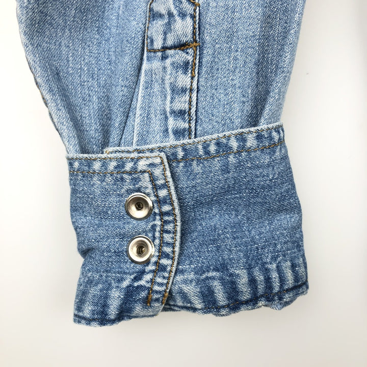 Levi's Silver Tab Long-Sleeve Denim Western Shirt, Men's Size XL (approx.) unclear Blue type light blue Vintage Second Hand