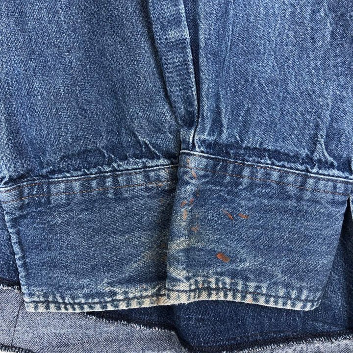 Wrangler Long Sleeve Denim Western Shirt, Men's XL cotton blue type Vintage Second Hand