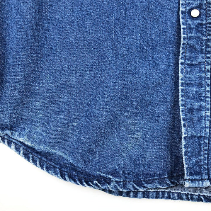 Carhartt Long-Sleeve Denim Western Shirt, Men's Size M (approx.) unclear blue type Vintage Second Hand