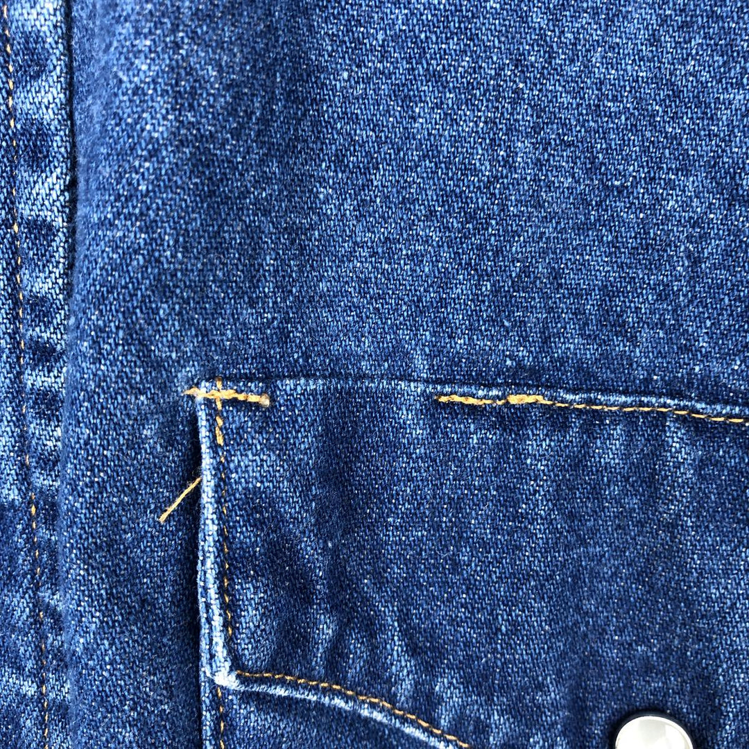 Carhartt Long-Sleeve Denim Western Shirt, Men's Size M (approx.) unclear blue type Vintage Second Hand