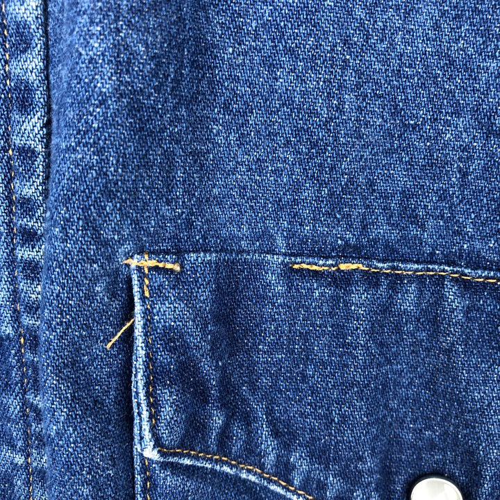 Carhartt Long-Sleeve Denim Western Shirt, Men's Size M (approx.) unclear blue type Vintage Second Hand
