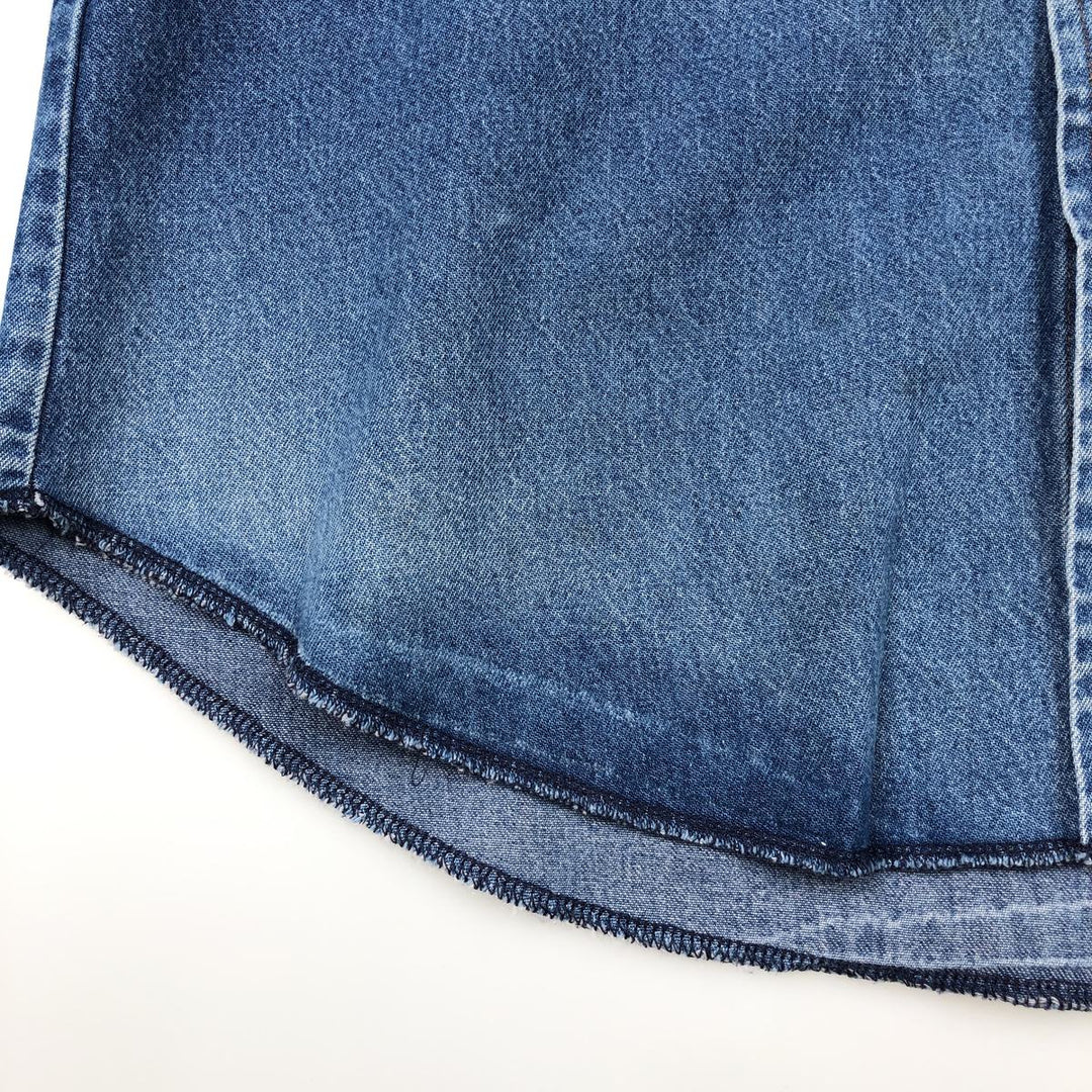 Wrangler Long Sleeve Denim Western Shirt, Men's Size L unclear blue type Vintage Second Hand