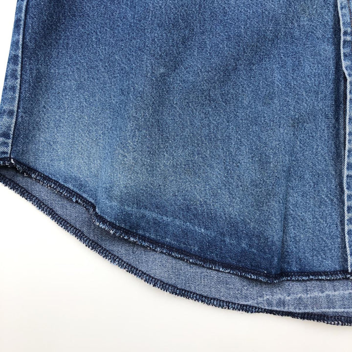 Wrangler Long Sleeve Denim Western Shirt, Men's Size L unclear blue type Vintage Second Hand