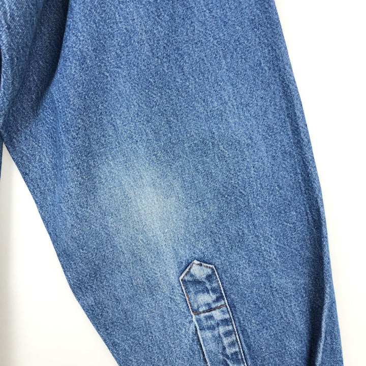 Wrangler Long Sleeve Denim Western Shirt, Men's Size L unclear blue type Vintage Second Hand