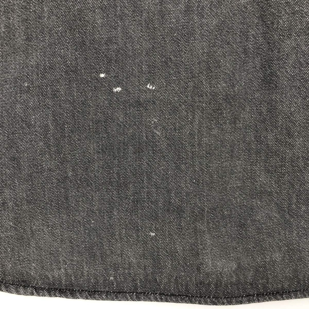 Lee Long-Sleeve Denim Western Shirt, Men's Size L (approx.) cotton Charcoal Vintage Second Hand