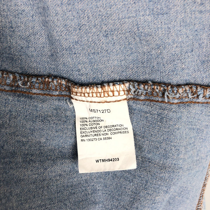 Wrangler Long Sleeve Denim Western Shirt, Men's XL cotton Blue type light blue Vintage Second Hand