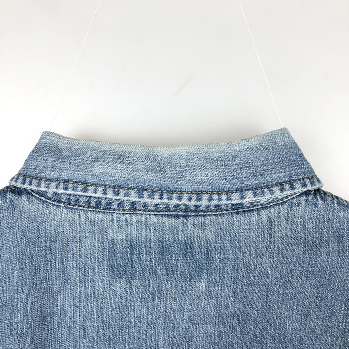 Levi's Long-Sleeve Denim Western Shirt, Men's Size L (approx.) cotton blue type Vintage Second Hand