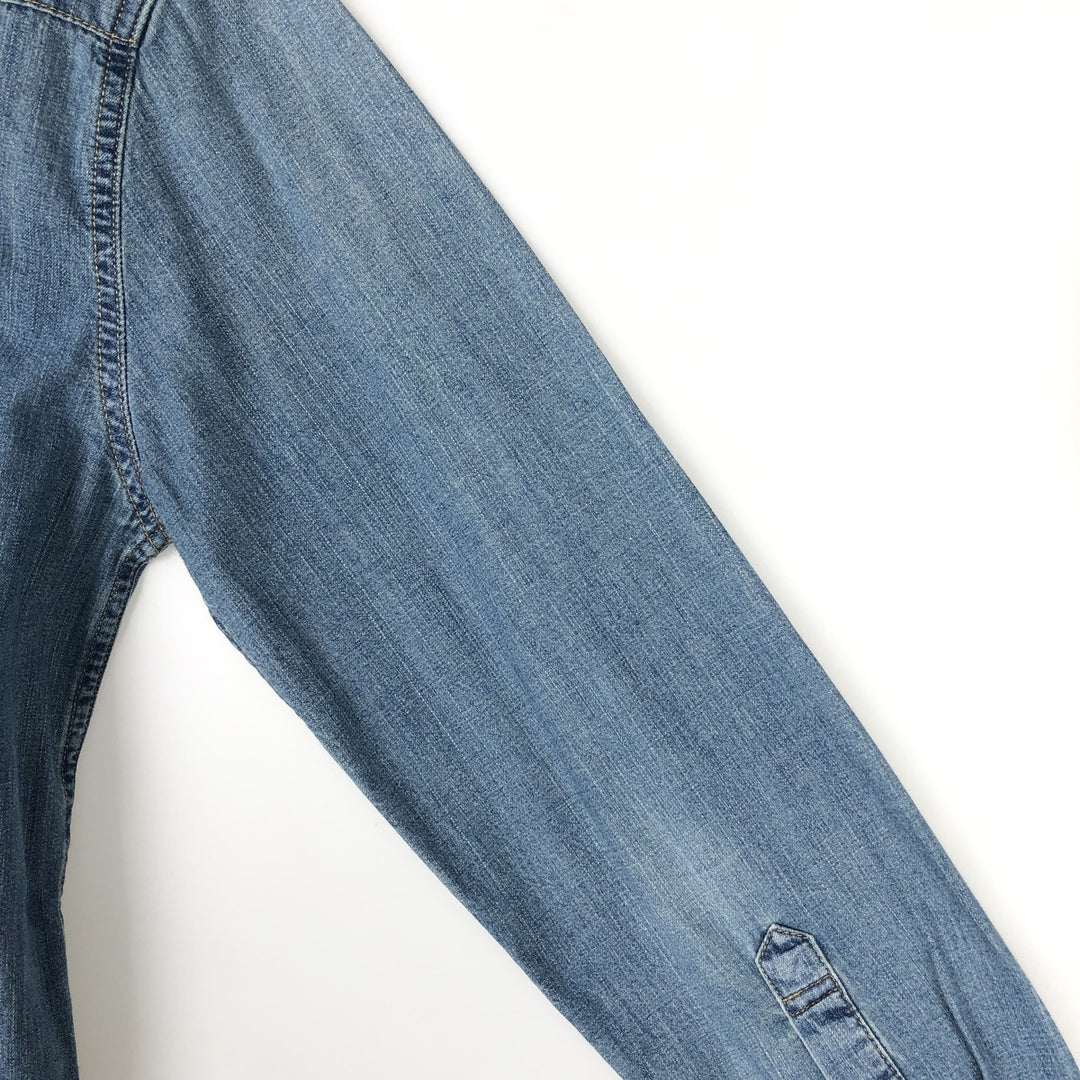 Levi's Long-Sleeve Denim Western Shirt, Men's Size M (approx.) cotton blue type Vintage Second Hand