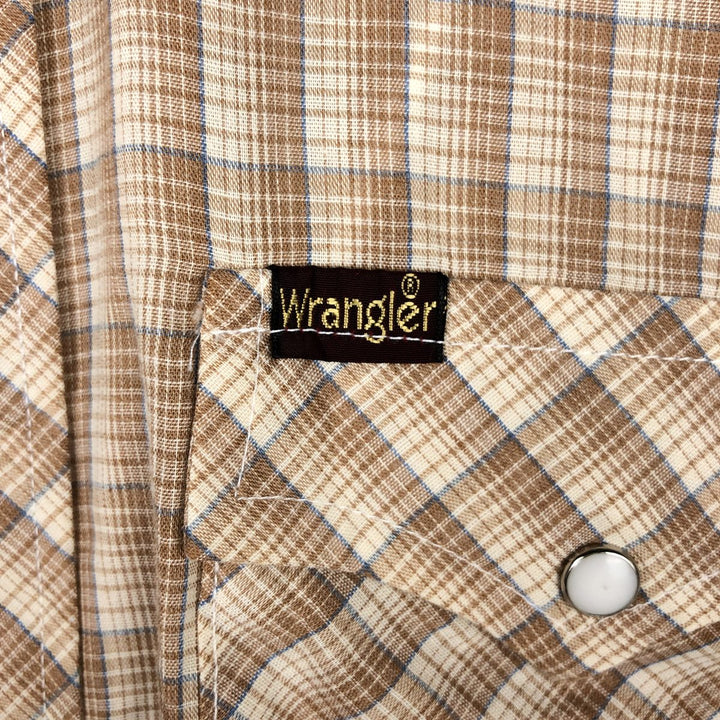 Wrangler all-over print long-sleeve Western shirt, made in USA, men's size XL. unclear Beige type Vintage Second Hand