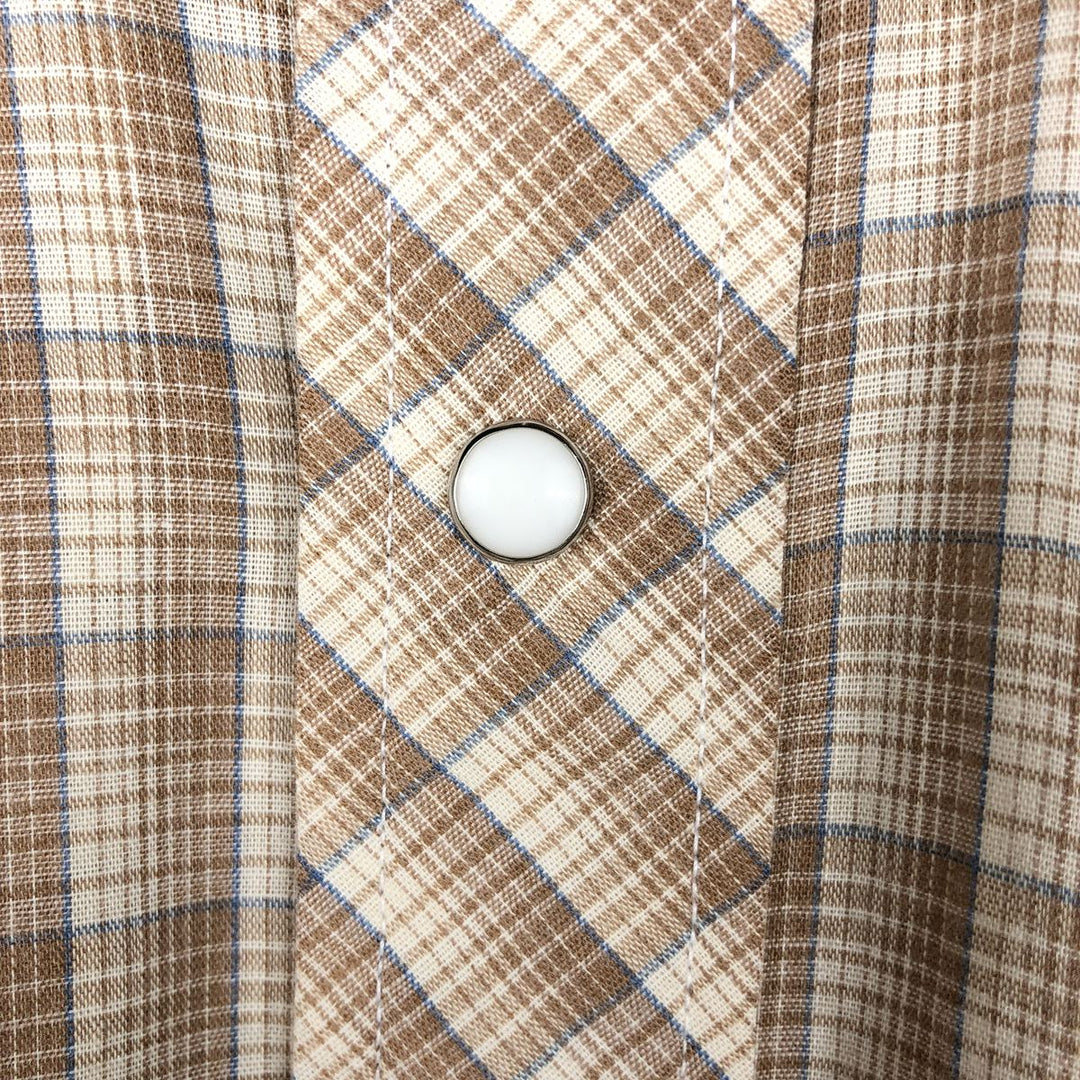 Wrangler all-over print long-sleeve Western shirt, made in USA, men's size XL. unclear Beige type Vintage Second Hand