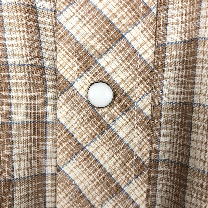 Wrangler all-over print long-sleeve Western shirt, made in USA, men's size XL. unclear Beige type Vintage Second Hand