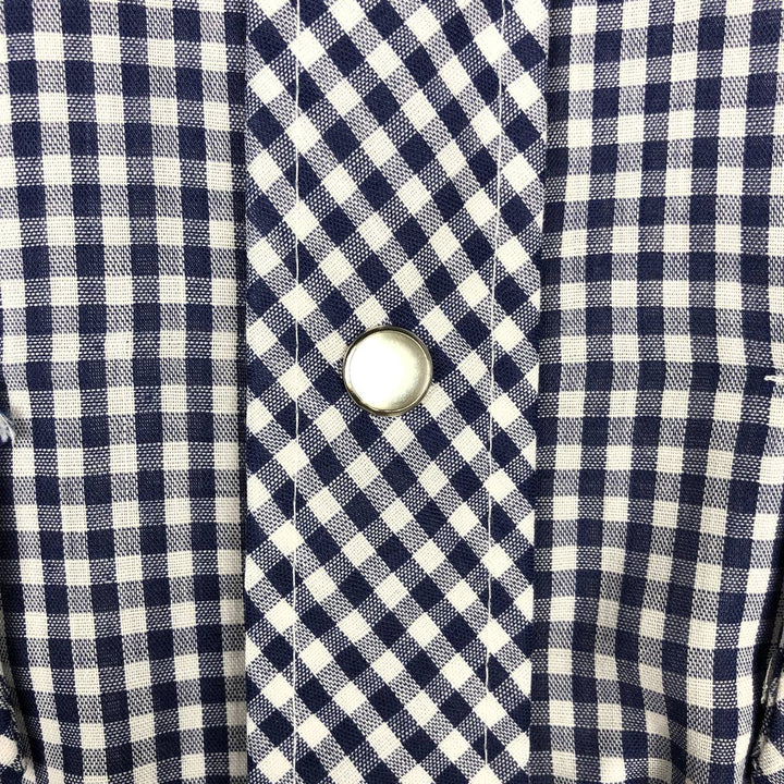 Lee Gingham Check Long-Sleeve Western Shirt, Made in USA, Men's Size L (approx.) unclear blue type Vintage Second Hand