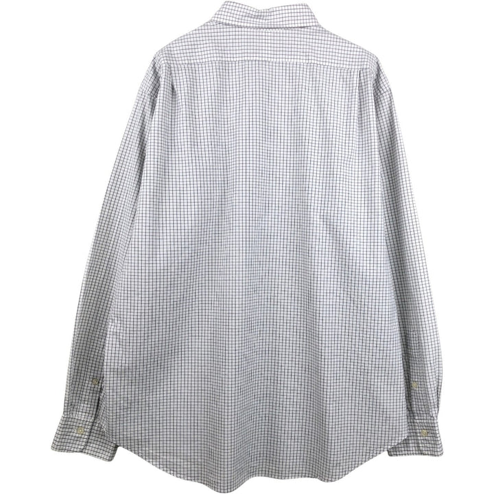 Ralph Lauren POLO by Ralph Lauren long sleeve cotton check shirt, men's XL size cotton black type Vintage Second Hand
