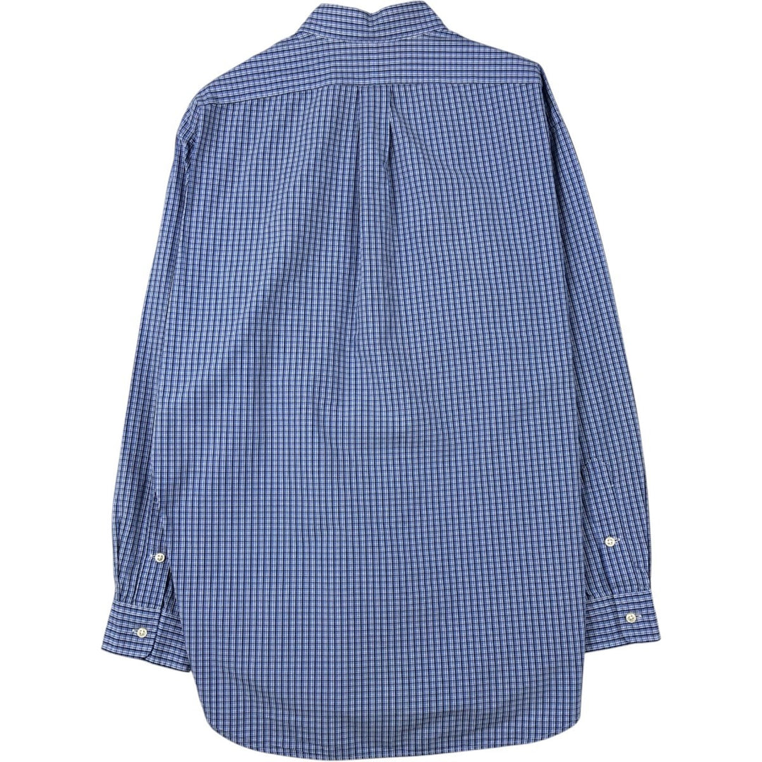 Ralph Lauren BLAKE long sleeve button down check shirt, men's size L cotton blue type Vintage Second Hand