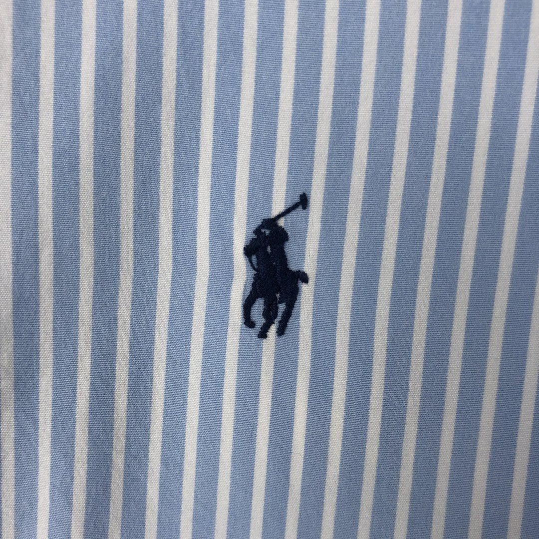 Ralph Lauren Golf Long-Sleeve Button-Down Striped Shirt, Men's Size XL (approx.) cotton Blue type light blue Vintage Second Hand