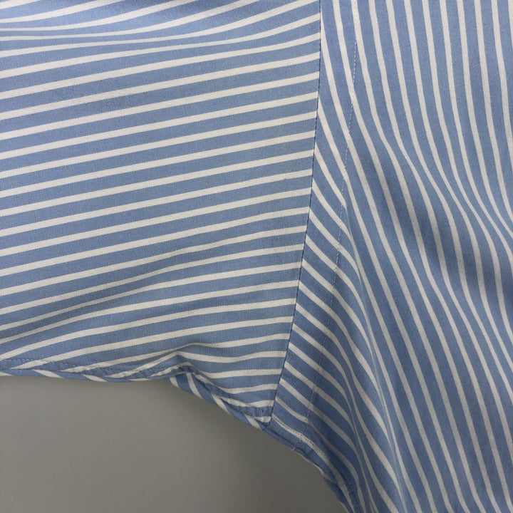 Ralph Lauren Golf Long-Sleeve Button-Down Striped Shirt, Men's Size XL (approx.) cotton Blue type light blue Vintage Second Hand