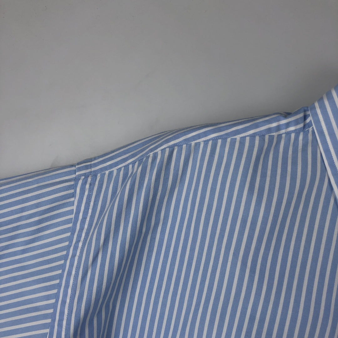 Ralph Lauren Golf Long-Sleeve Button-Down Striped Shirt, Men's Size XL (approx.) cotton Blue type light blue Vintage Second Hand