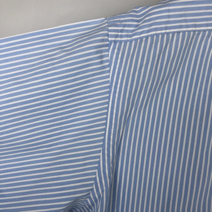 Ralph Lauren Golf Long-Sleeve Button-Down Striped Shirt, Men's Size XL (approx.) cotton Blue type light blue Vintage Second Hand