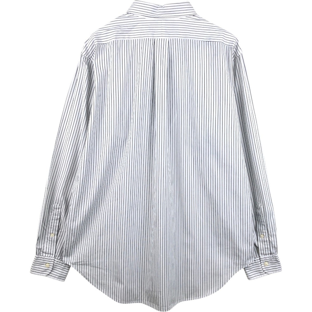 Ralph Lauren Classic Fit Long Sleeve Button Down Striped Shirt, Men's Size L cotton black type Vintage Second Hand