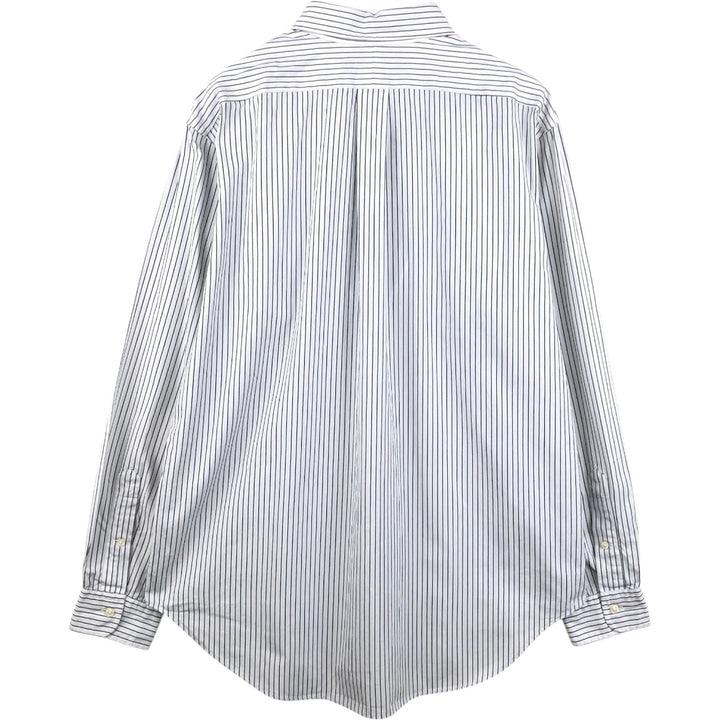 Ralph Lauren Classic Fit Long Sleeve Button Down Striped Shirt, Men's Size L cotton black type Vintage Second Hand