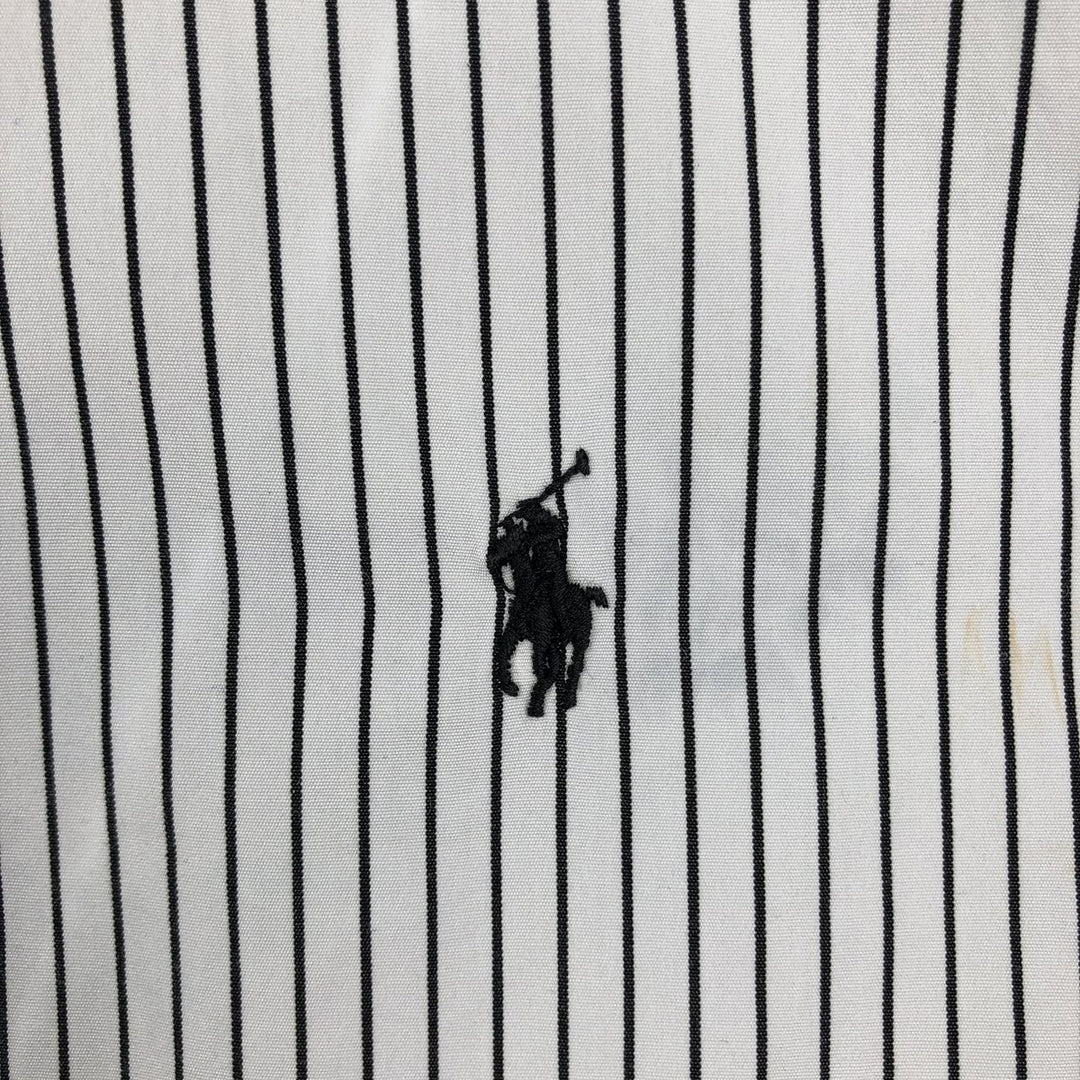 Ralph Lauren Classic Fit Long Sleeve Button Down Striped Shirt, Men's Size L cotton black type Vintage Second Hand