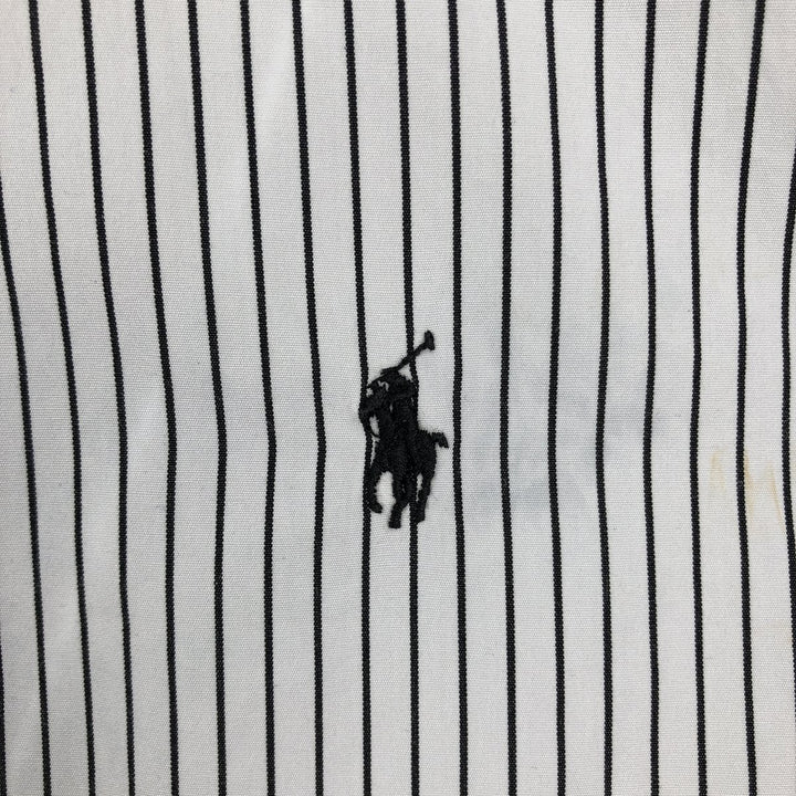 Ralph Lauren Classic Fit Long Sleeve Button Down Striped Shirt, Men's Size L cotton black type Vintage Second Hand