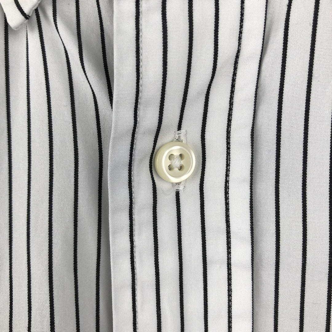 Ralph Lauren Classic Fit Long Sleeve Button Down Striped Shirt, Men's Size L cotton black type Vintage Second Hand