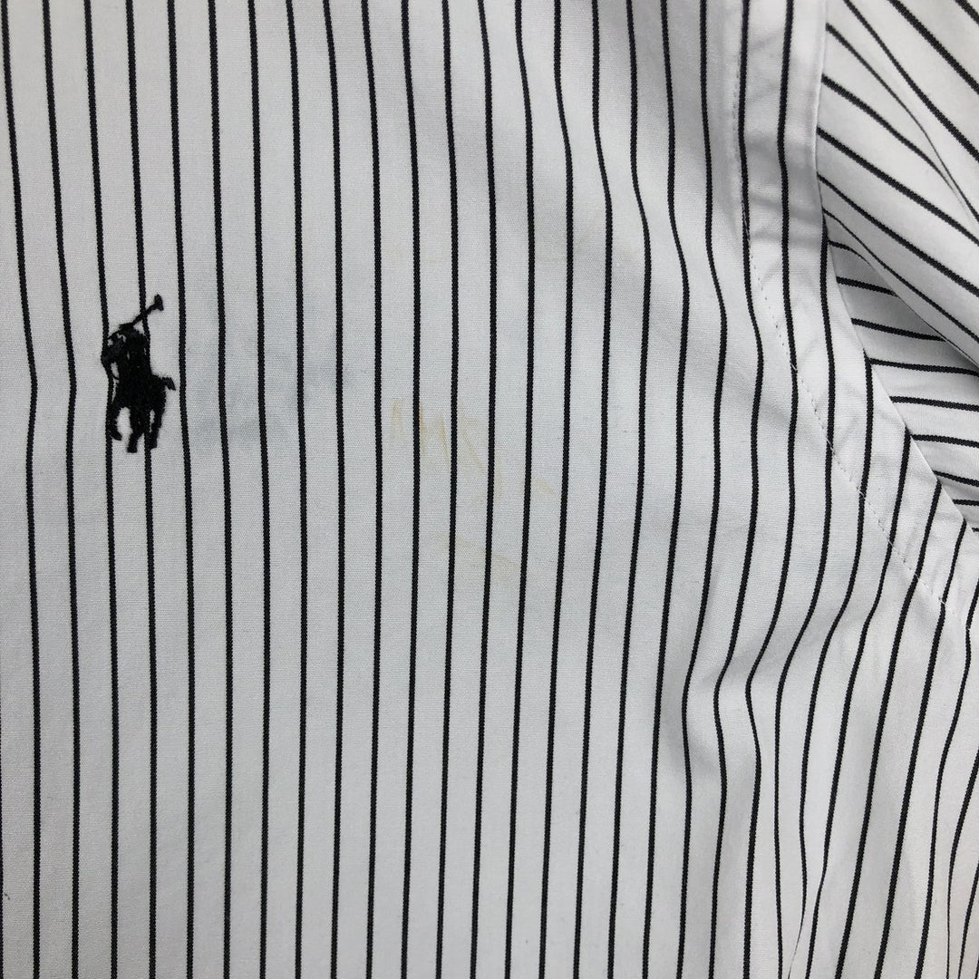 Ralph Lauren Classic Fit Long Sleeve Button Down Striped Shirt, Men's Size L cotton black type Vintage Second Hand