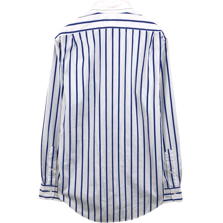 Ralph Lauren POLO by Ralph Lauren Long-Sleeve Cotton Stripe Shirt, Men's Size S (approx.) cotton white type Vintage Second Hand