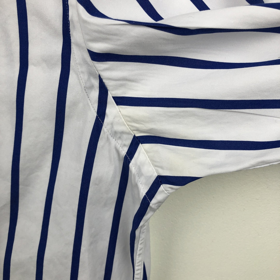 Ralph Lauren POLO by Ralph Lauren Long-Sleeve Cotton Stripe Shirt, Men's Size S (approx.) cotton white type Vintage Second Hand