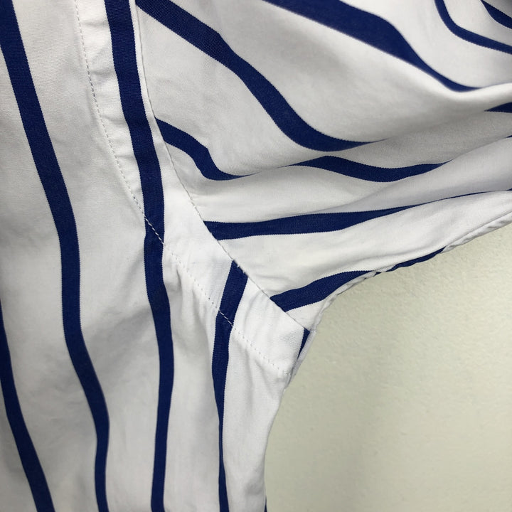 Ralph Lauren POLO by Ralph Lauren Long-Sleeve Cotton Stripe Shirt, Men's Size S (approx.) cotton white type Vintage Second Hand