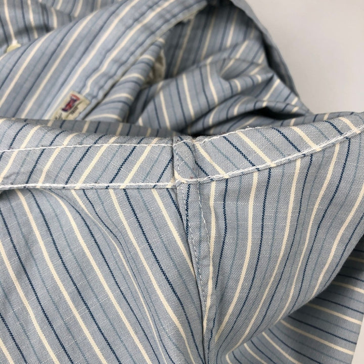 Ralph Lauren CUSTOM FIT long sleeve button down striped shirt men's size L cotton Blue type light blue Vintage Second Hand