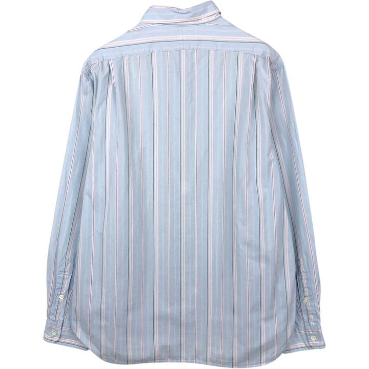 Ralph Lauren POLO by Ralph Lauren Multi-Stripe Long Sleeve Cotton Striped Shirt, Men's Size L cotton Blue type light blue Vintage Second Hand