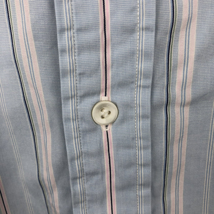 Ralph Lauren POLO by Ralph Lauren Multi-Stripe Long Sleeve Cotton Striped Shirt, Men's Size L cotton Blue type light blue Vintage Second Hand