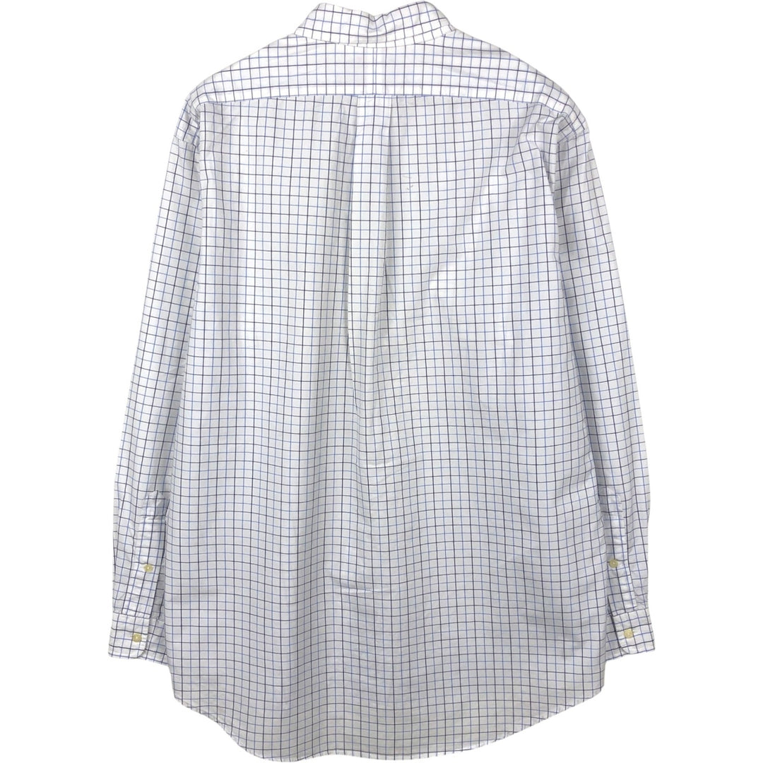 Ralph Lauren Golf Classic Fit Long-Sleeve Button-Down Check Shirt, Men's Size L (approx.) cotton white type Vintage Second Hand