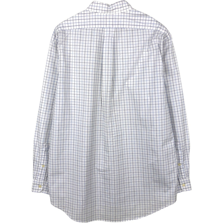 Ralph Lauren Golf Classic Fit Long-Sleeve Button-Down Check Shirt, Men's Size L (approx.) cotton white type Vintage Second Hand