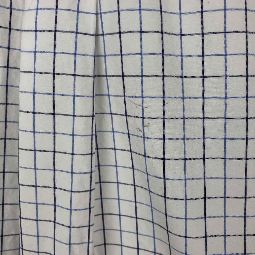 Ralph Lauren Golf Classic Fit Long-Sleeve Button-Down Check Shirt, Men's Size L (approx.) cotton white type Vintage Second Hand