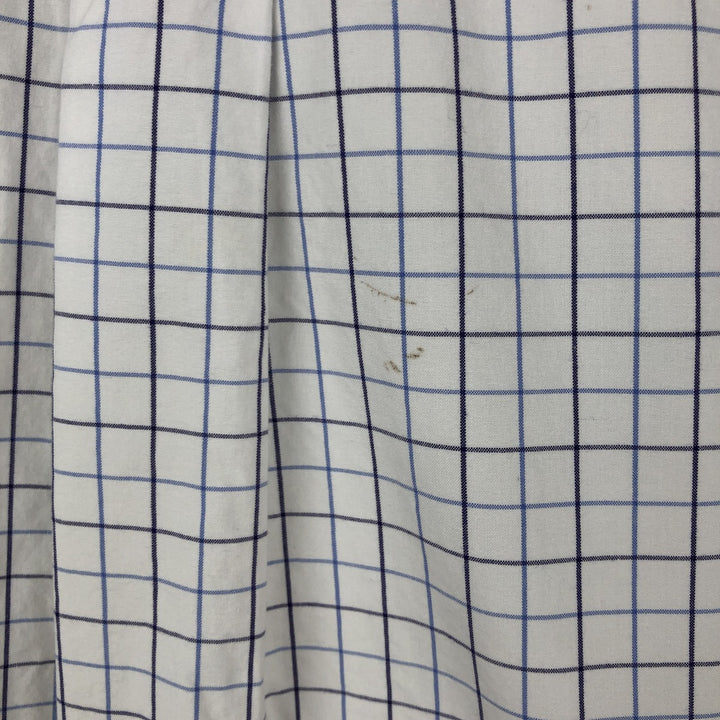Ralph Lauren Golf Classic Fit Long-Sleeve Button-Down Check Shirt, Men's Size L (approx.) cotton white type Vintage Second Hand