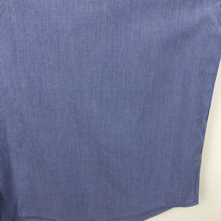 Ralph Lauren YARMOUTH Long Sleeve Button-Down Striped Shirt, Men's Size L cotton Blue type light blue Vintage Second Hand