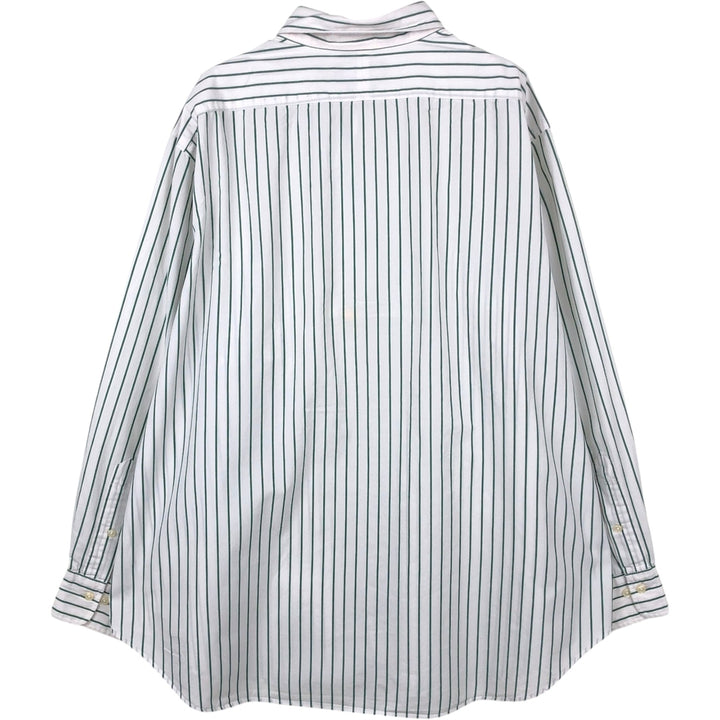 Ralph Lauren POLO by Ralph Lauren ANDREW Long Sleeve Cotton Striped Shirt Men's XL cotton white type Vintage Second Hand